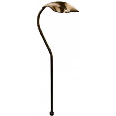Feeltheglow 12V Brass Leaf Top Path Light, 21W - Weathered Brass FE2562928